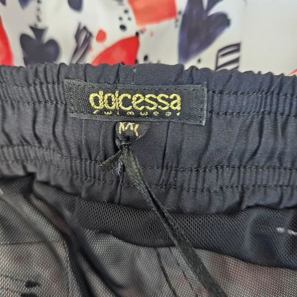 Dolcessa Mens Swimwear 2XL Viva Las Vegas Card Suits Gambling Poker Swim‎ Trunks